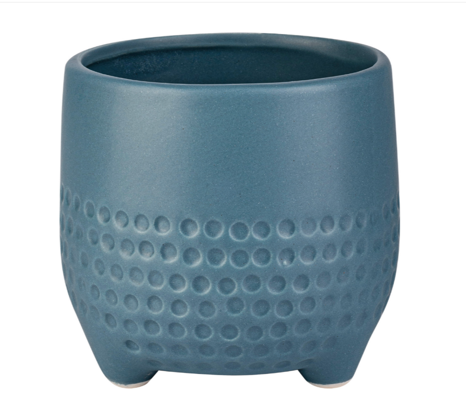 Кашпо керамическое 11*11*10см цв.синий GK-64699B