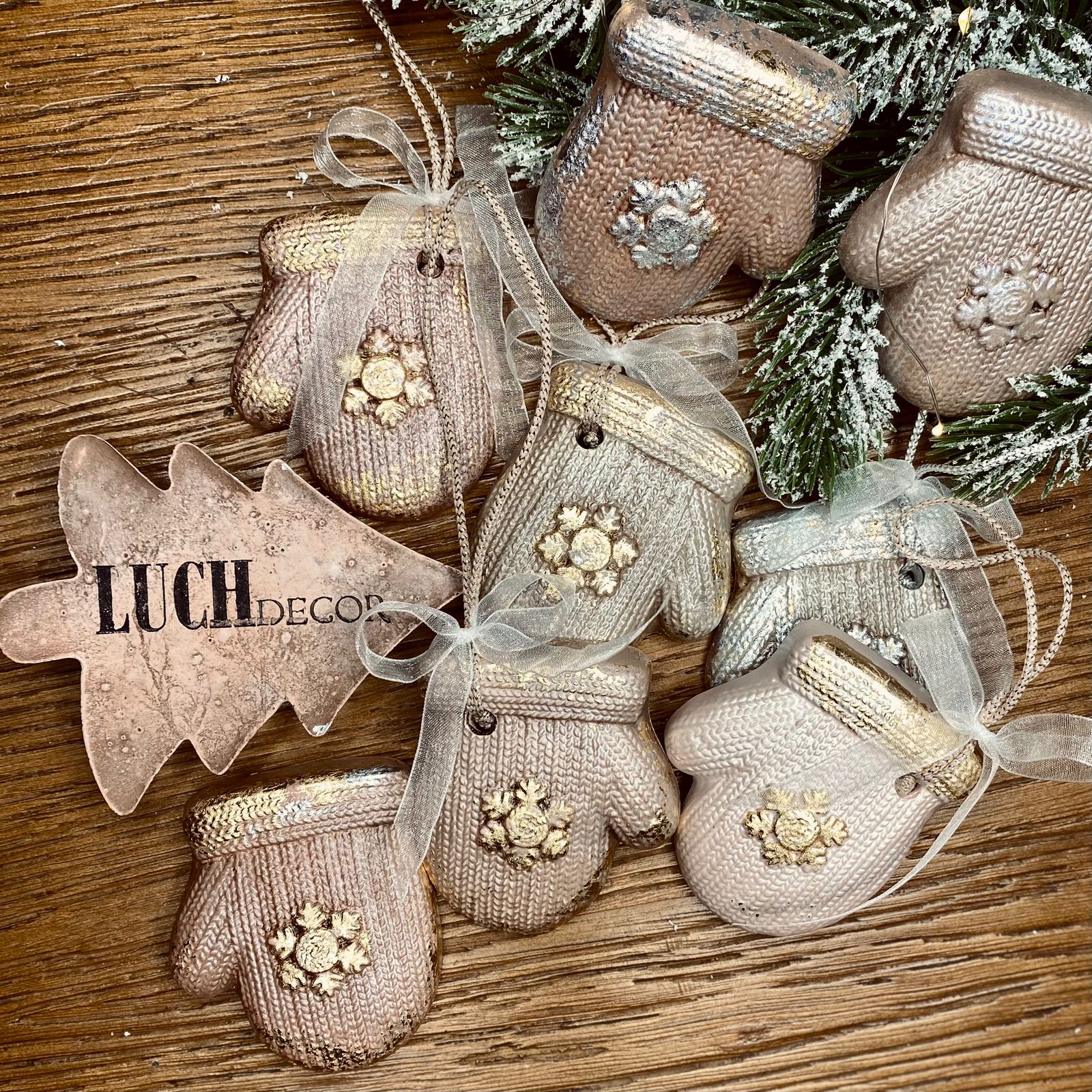 LUCHdecor НГ варежка вязаная