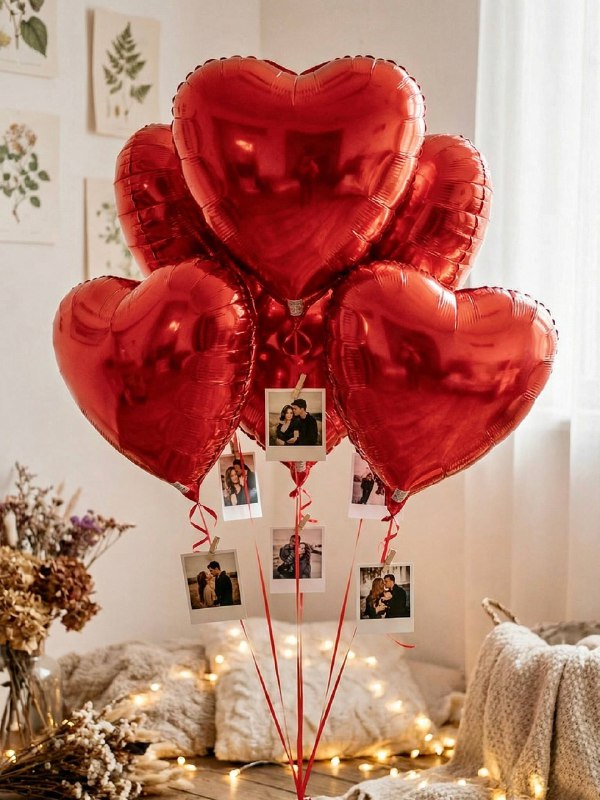 ШФсГ Шар сердце 18" Б/РИС Металлик red 1204-0034