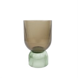 Ваза стекло подсвечник двухсторонняя 26см 109-120