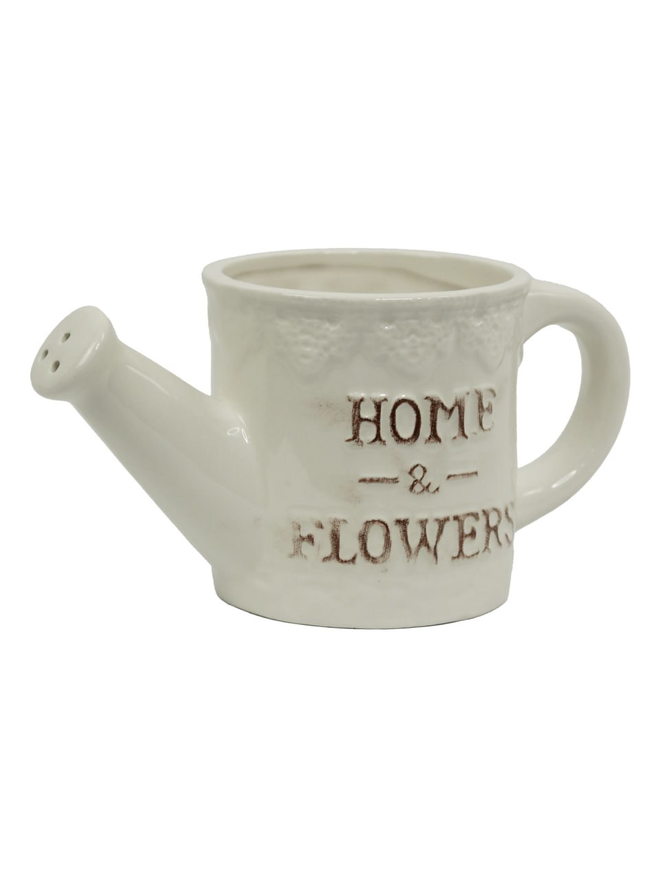 Кашпо керамика Home&flowers белая К42-229