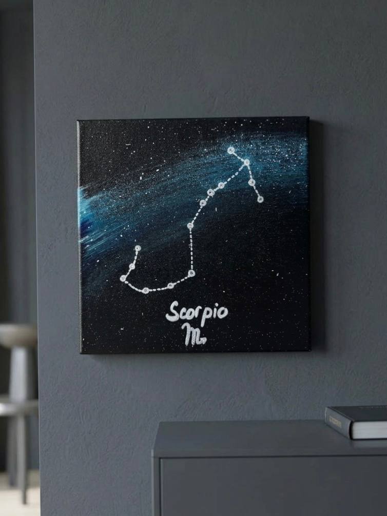Интерьерная световая картина «Скорпион (Scorpio)» из серии «Знаки зодиака на звёздном небе»